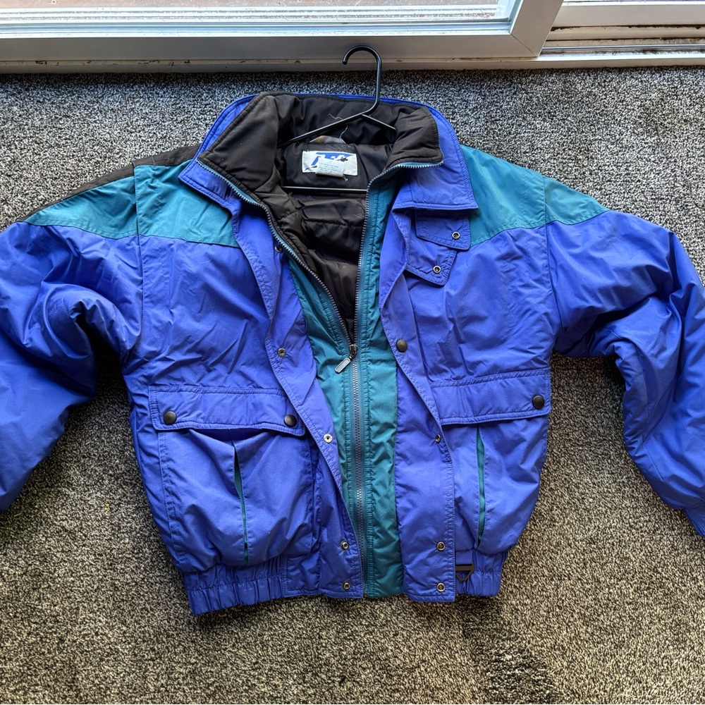 Vintage 90s Colorblock puffer - winter jacket